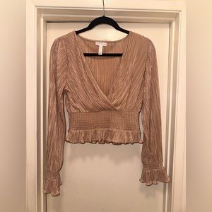 NORDSTROMS long sleeve blouse top. Champaign pink